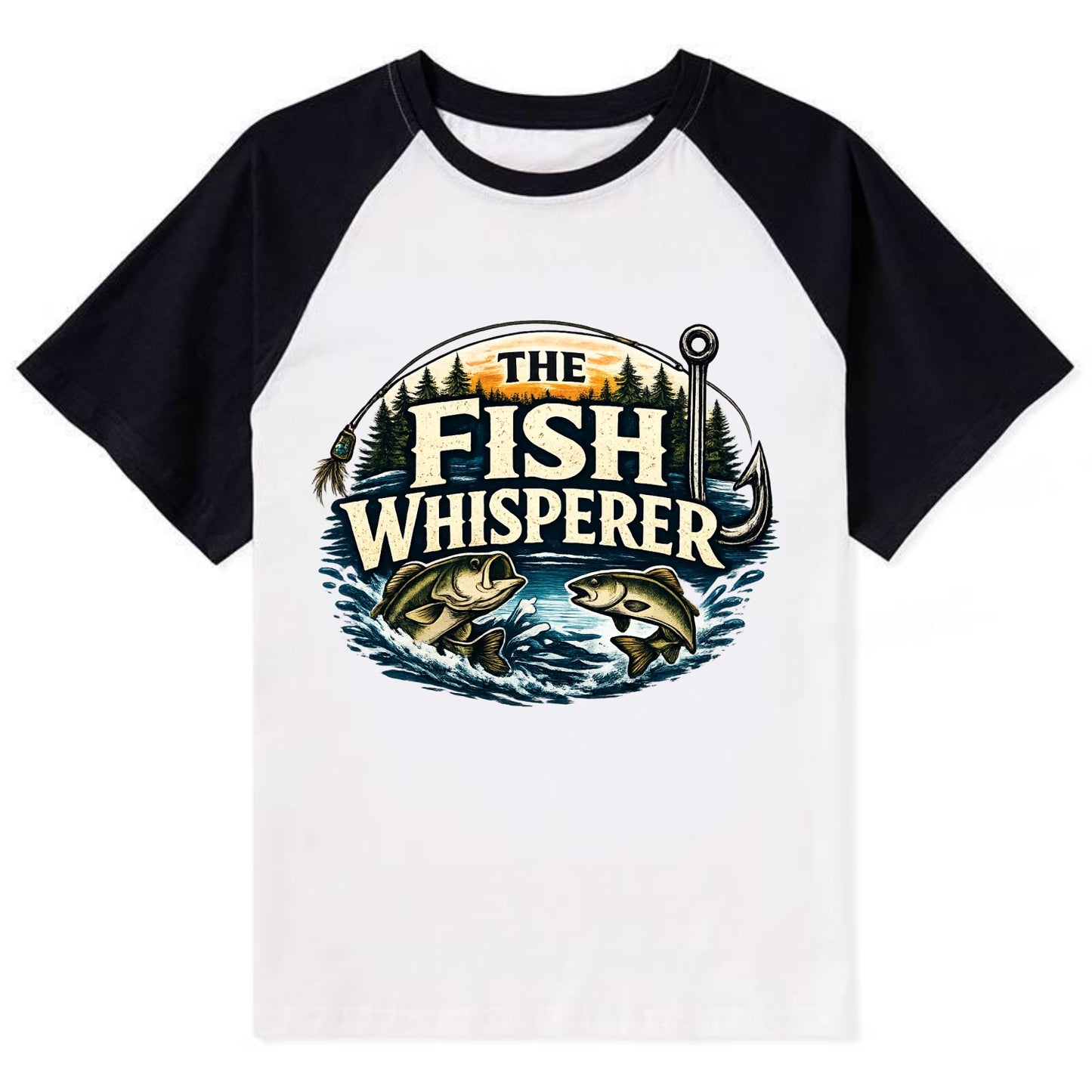 The Fish Whisperer - Contrast Raglan T-shirt