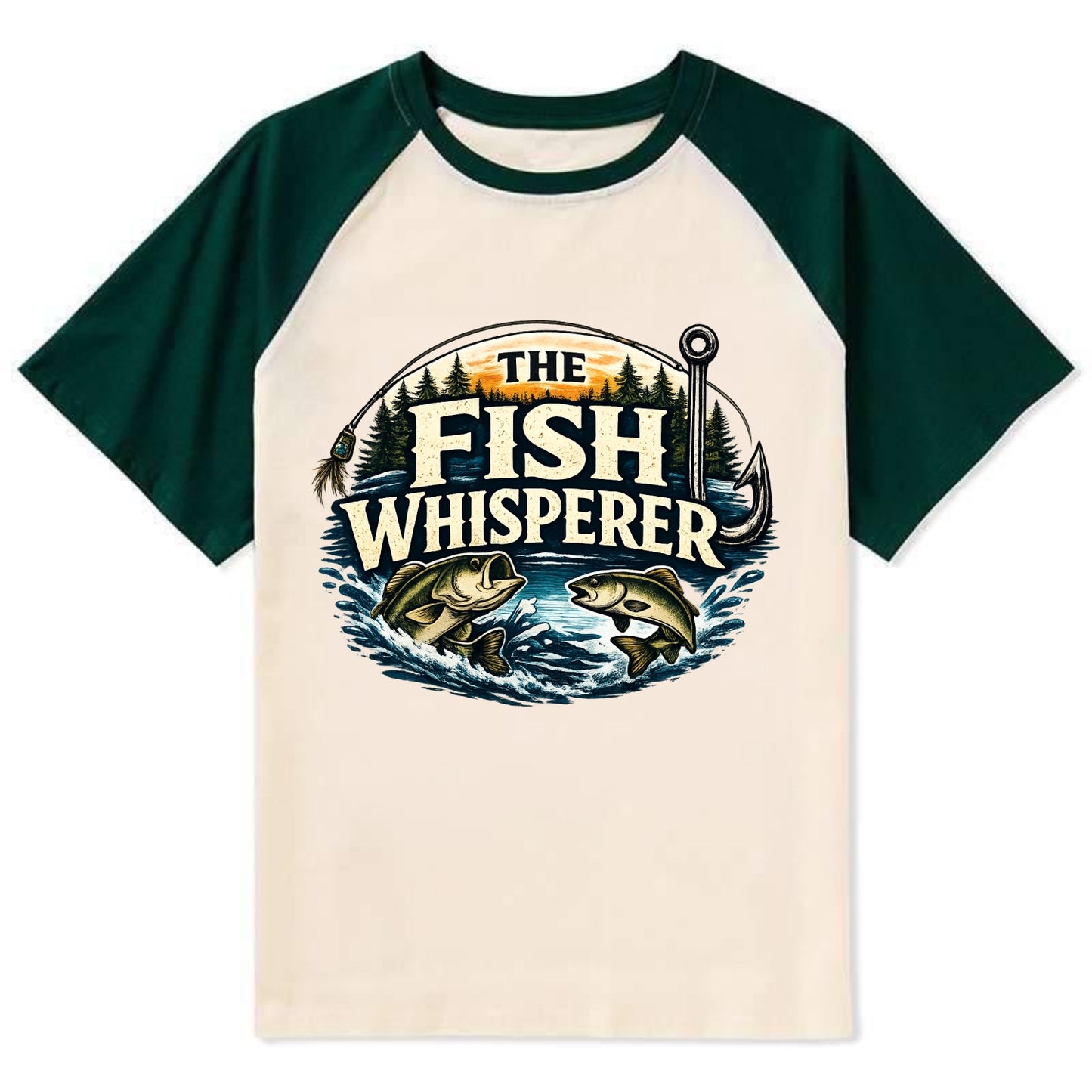 The Fish Whisperer - Contrast Raglan T-shirt