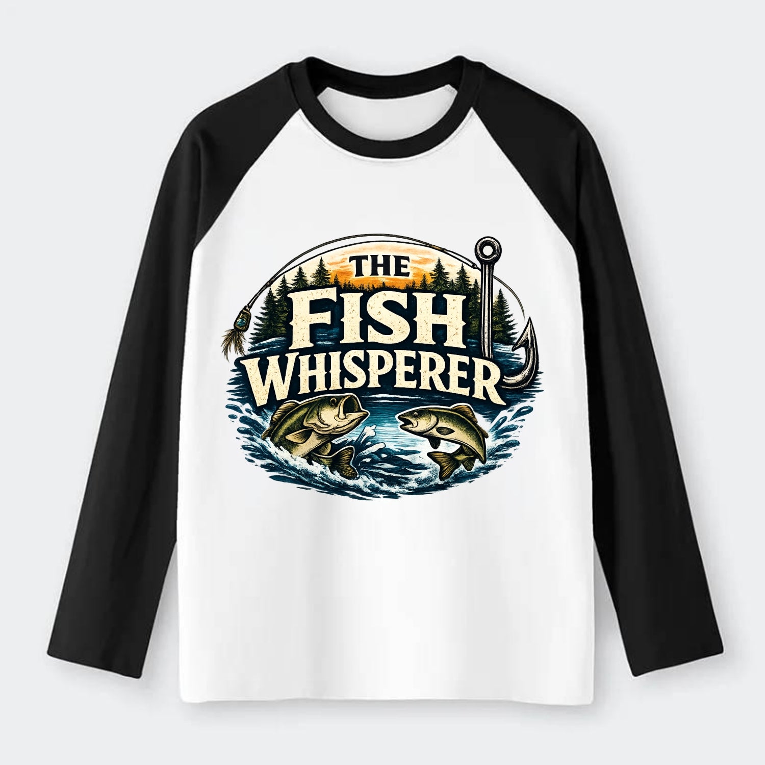 The Fish Whisperer - Raglan Long Sleeve T-Shirt