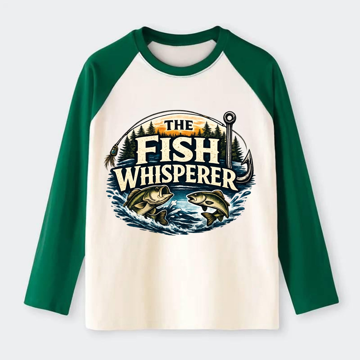 The Fish Whisperer - Raglan Long Sleeve T-Shirt