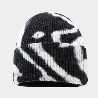 Tie-Dye Knit Beanie: Boho Winter Hat for Cozy Style