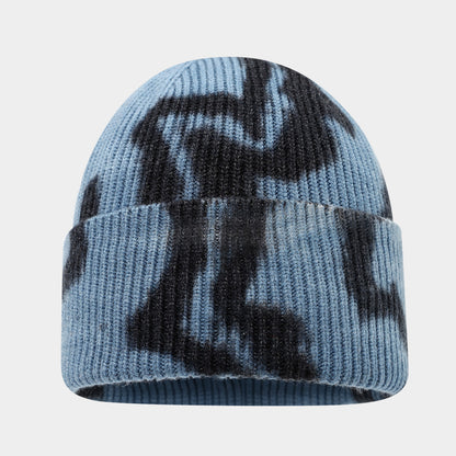 Tie-Dye Knit Beanie: Boho Winter Hat for Cozy Style