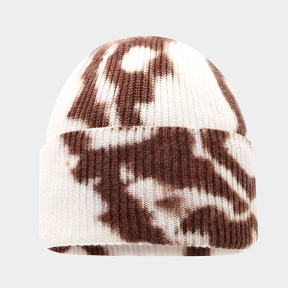 Tie-Dye Knit Beanie: Boho Winter Hat for Cozy Style