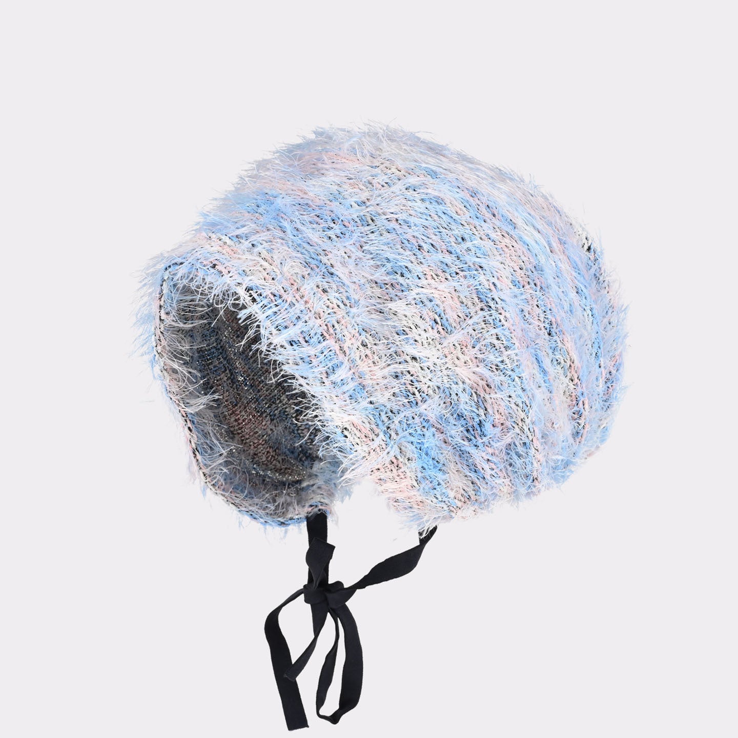 Tie-Back Plush Knit Hat - Cozy & Chic Winter Style
