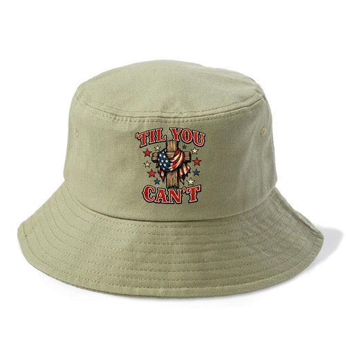 Til You Cant - Flag Cross - Bucket Hat