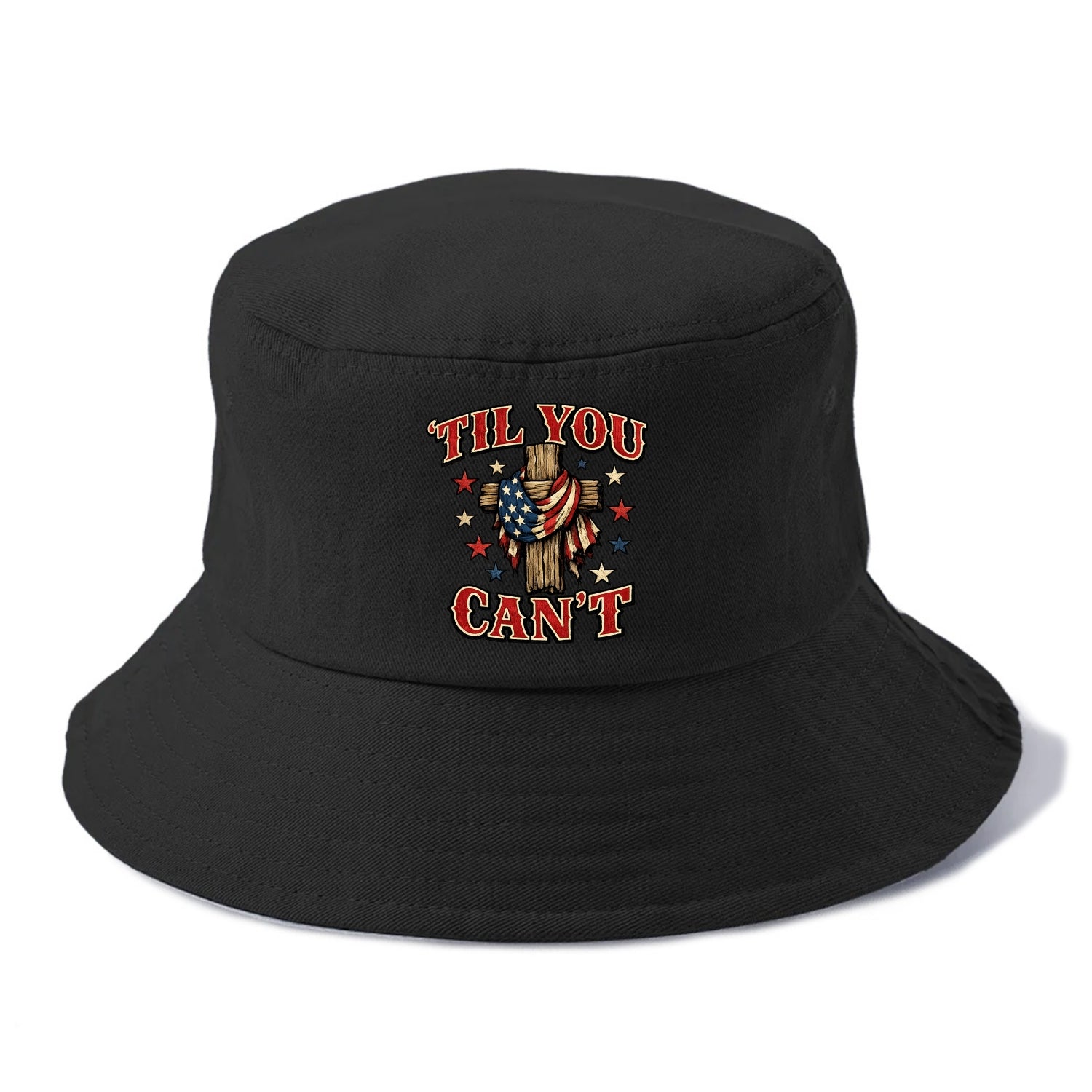 Til You Cant - Flag Cross - Bucket Hat