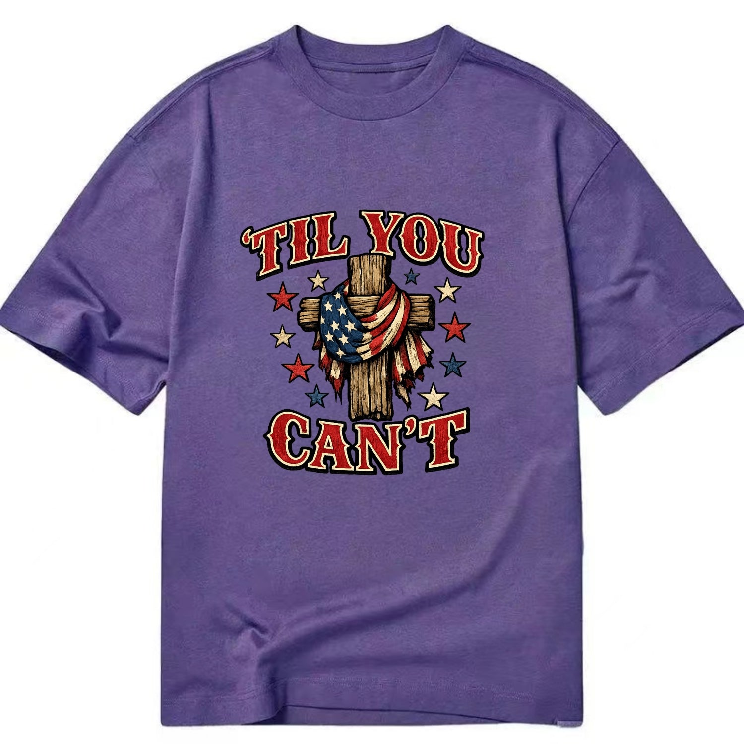 Til You Cant - Flag Cross - Classic T-shirt