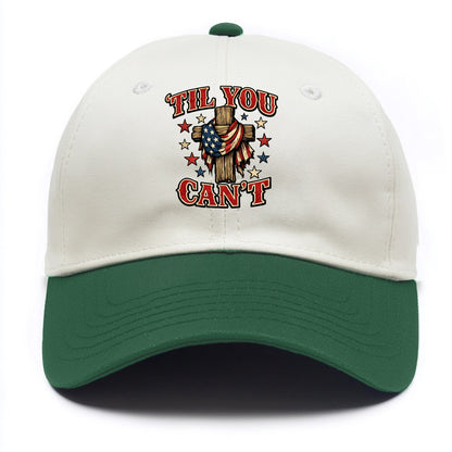 Til You Cant - Flag Cross - Two Tone Cap