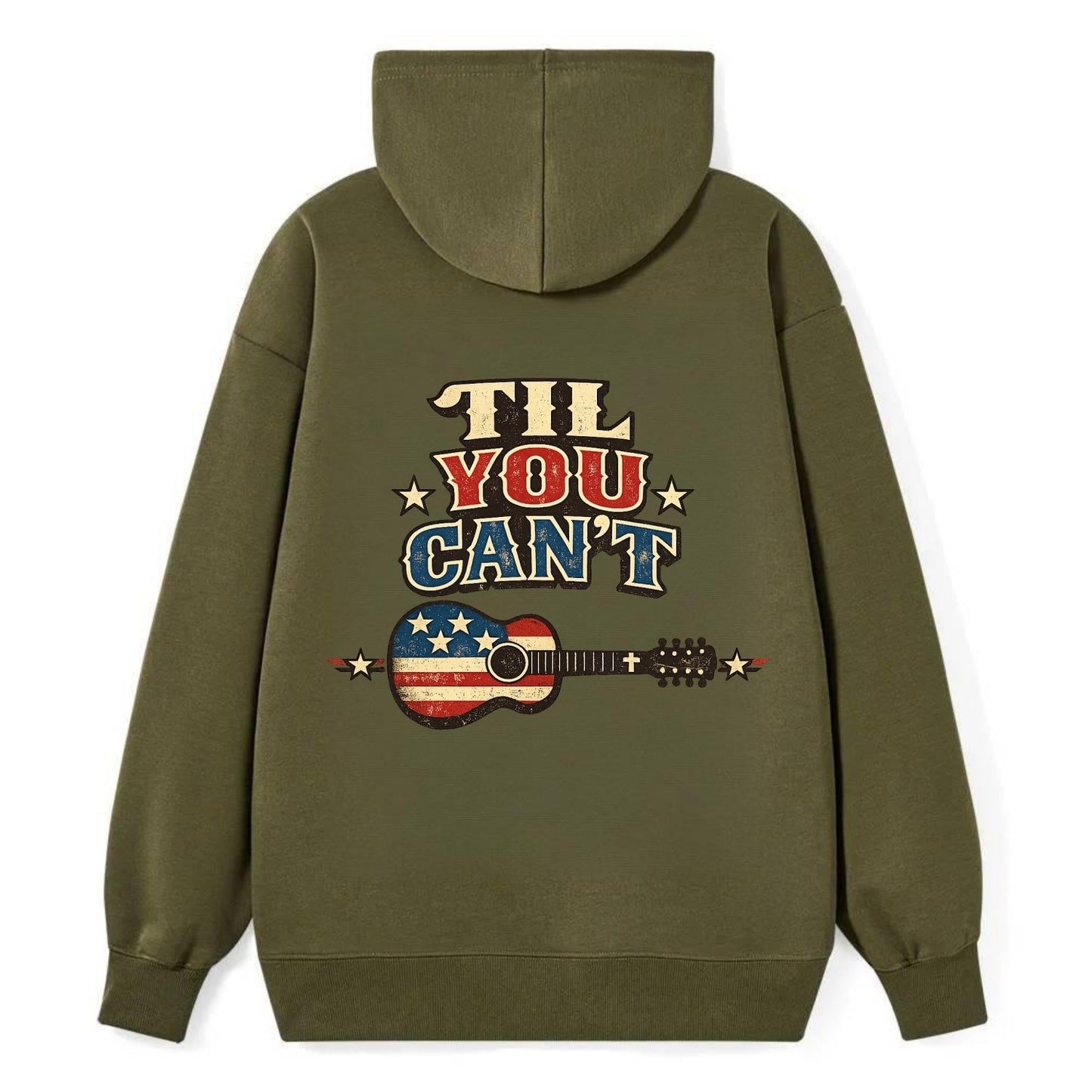 Til You Cant - Flag Guitar - Classic Pullover Hoodie