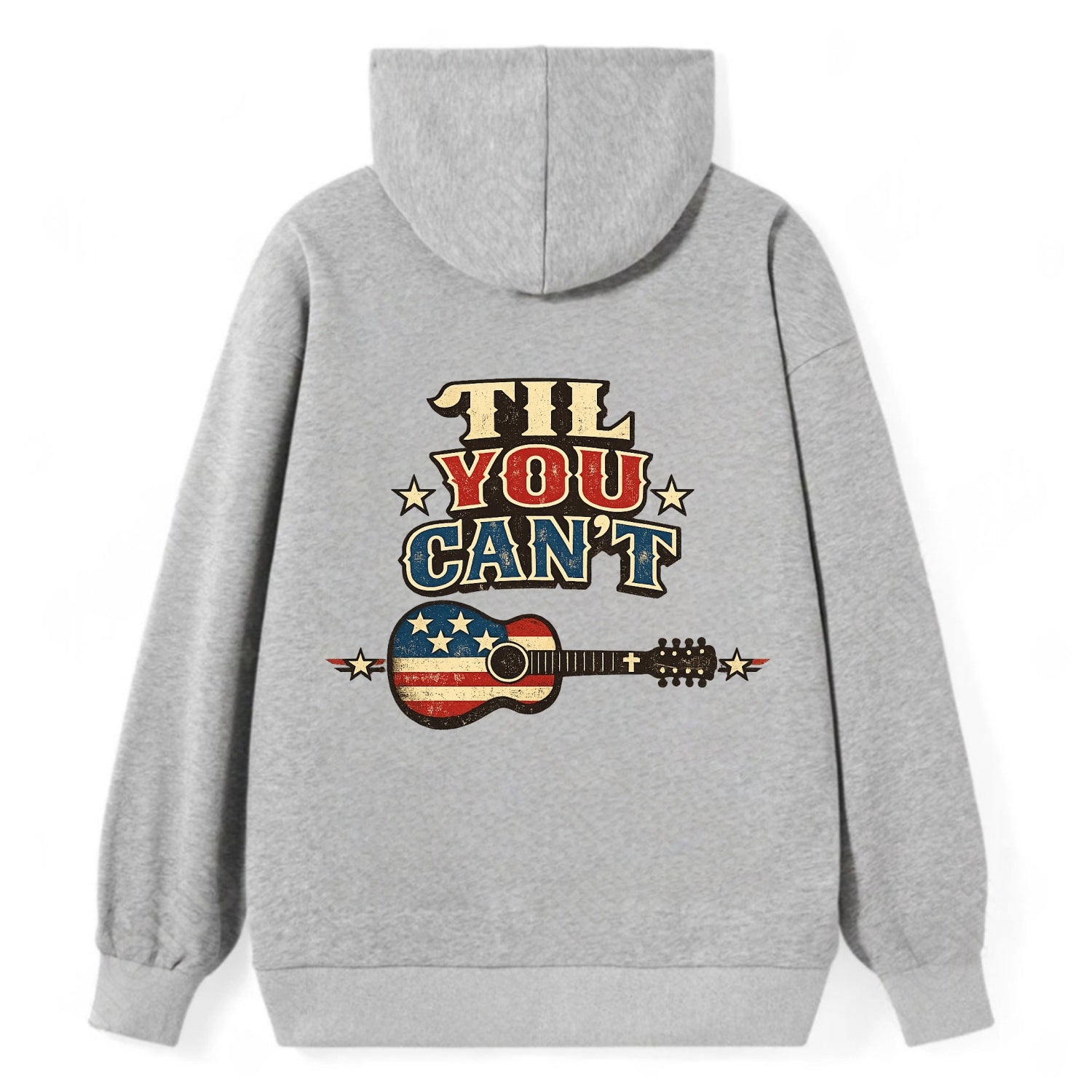 Til You Cant - Flag Guitar - Classic Pullover Hoodie