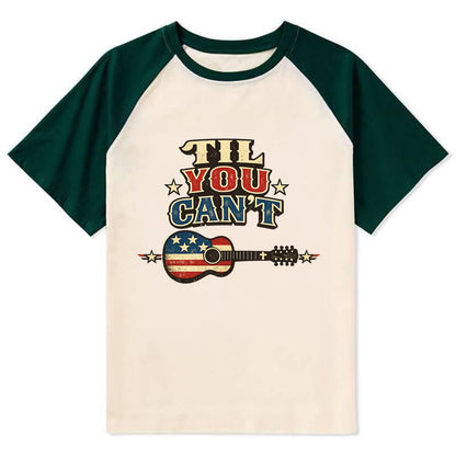 Til You Cant - Flag Guitar - Contrast Raglan T-shirt