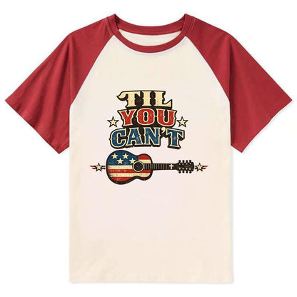Til You Cant - Flag Guitar - Contrast Raglan T-shirt
