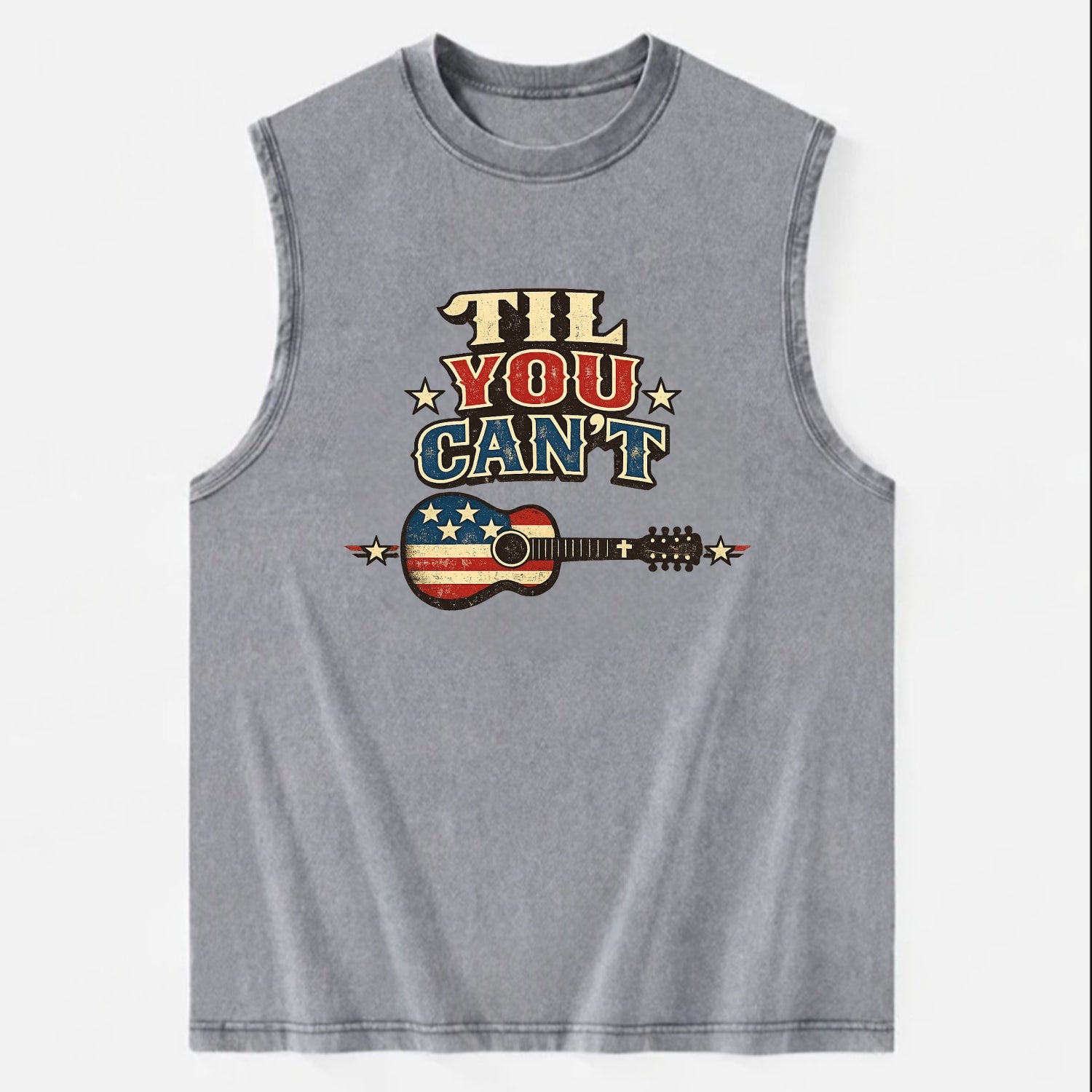 Til You Cant - Flag Guitar - Vintage Washed Tank