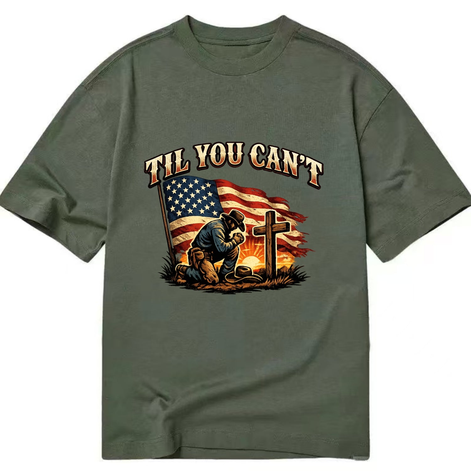 Til You Cant - Praying Cowboy - Classic T-shirt