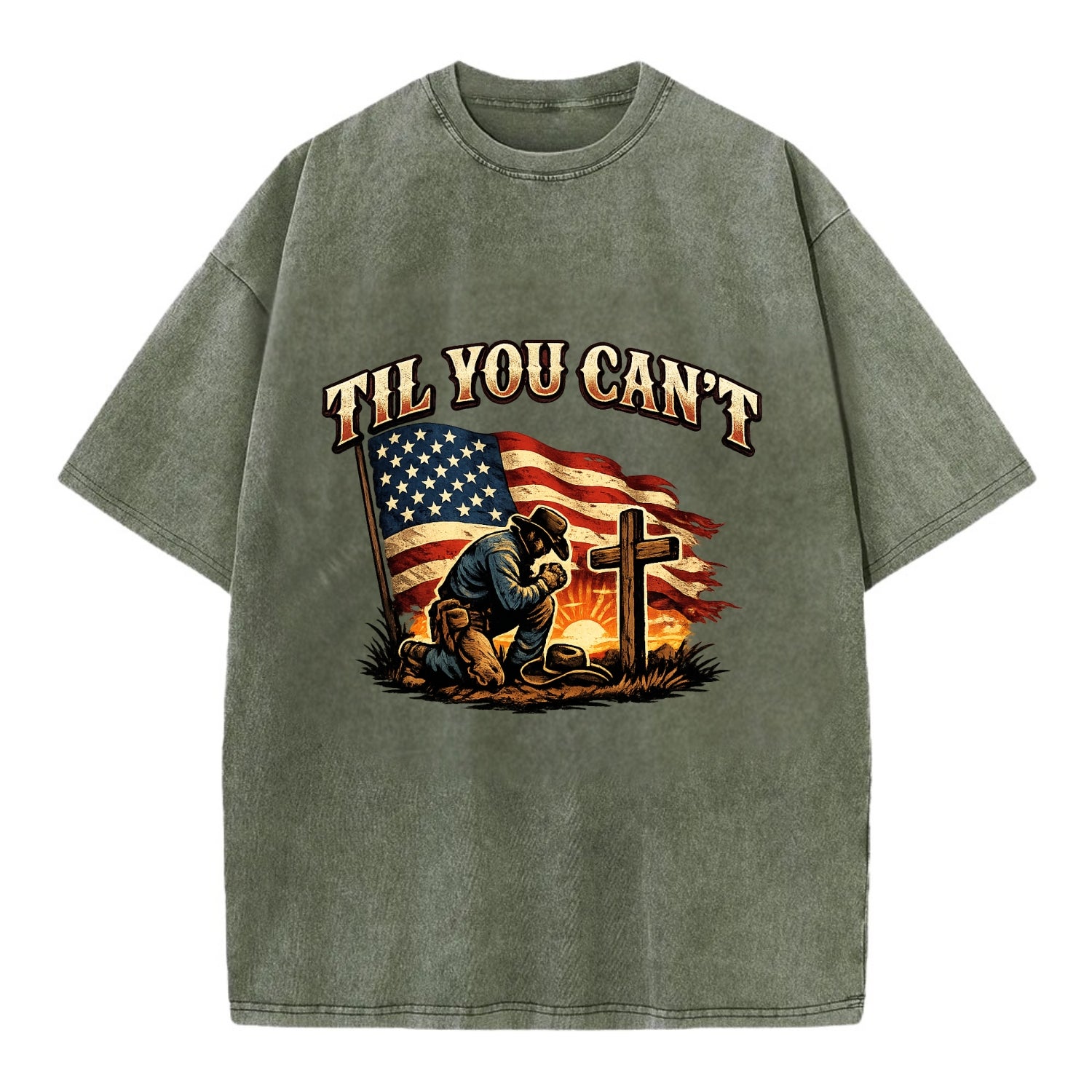 Til You Cant - Praying Cowboy - Vintage T-shirt
