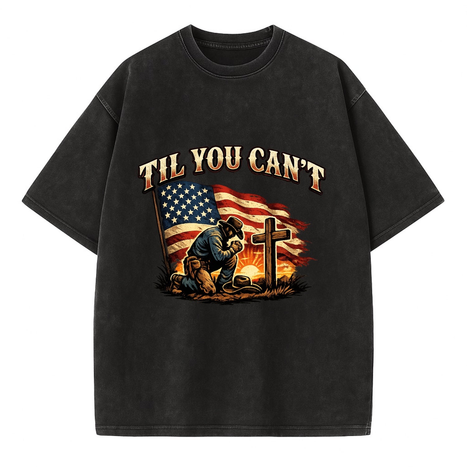Til You Cant - Praying Cowboy - Vintage T-shirt