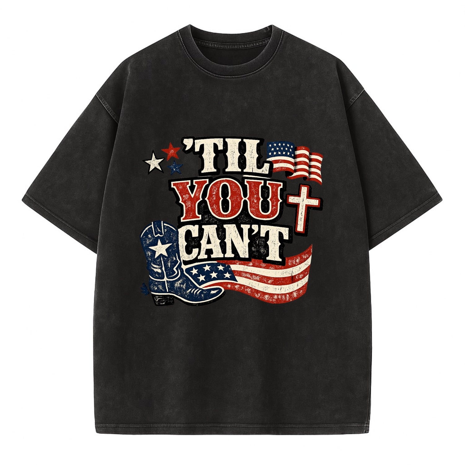 Til You Cant - Patriot Cross - Vintage T-shirt