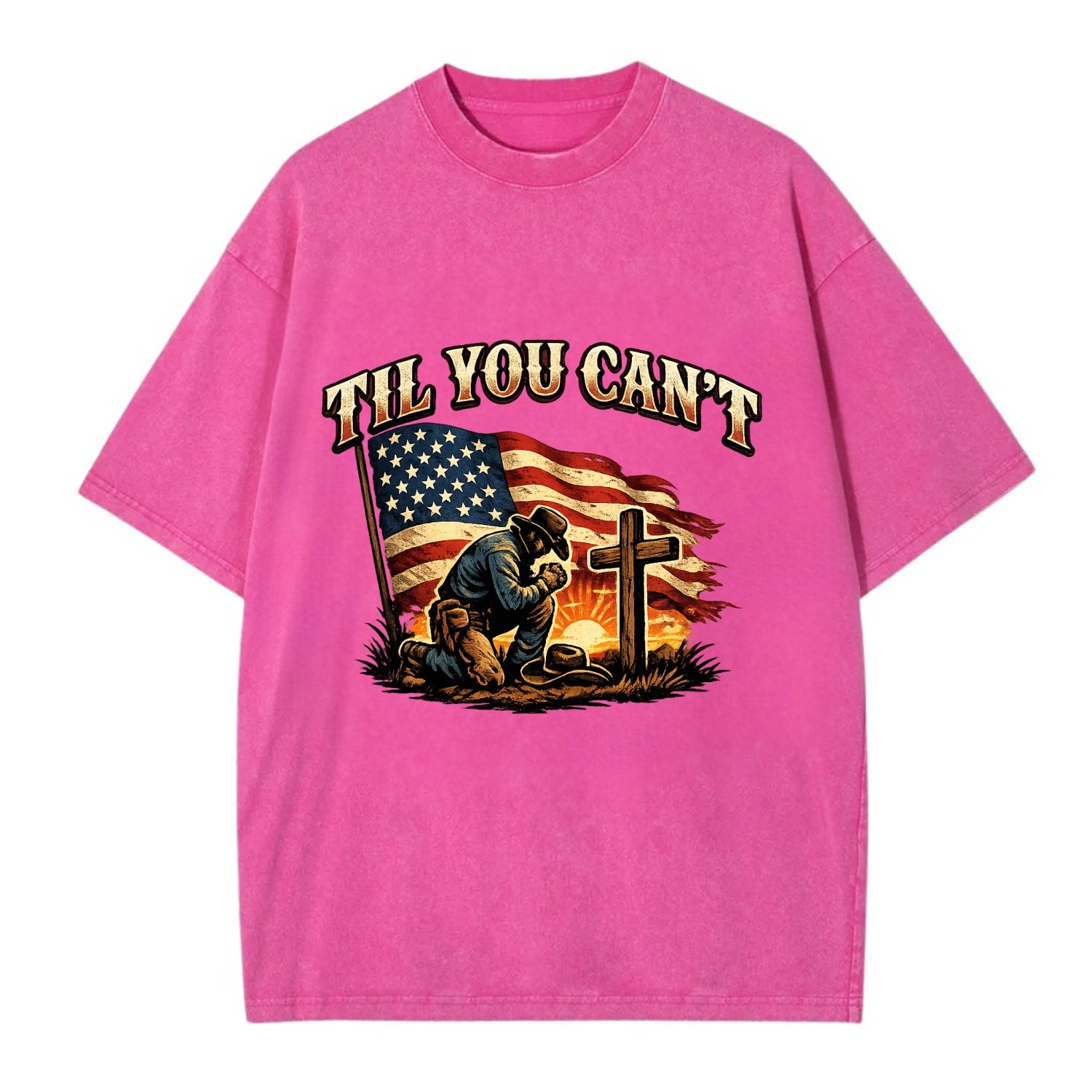 Til You Cant - Praying Cowboy - Vintage T-shirt