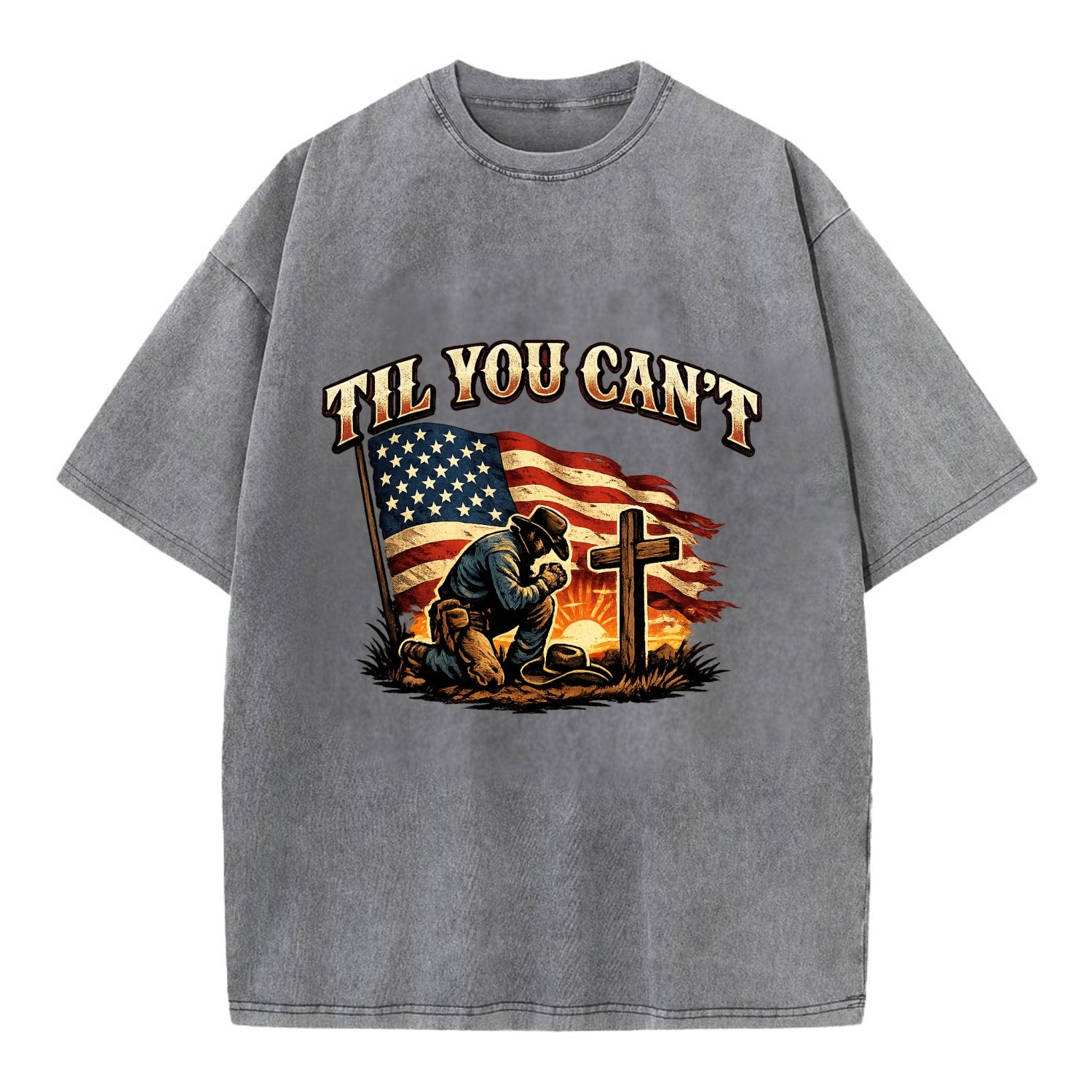 Til You Cant - Praying Cowboy - Vintage T-shirt