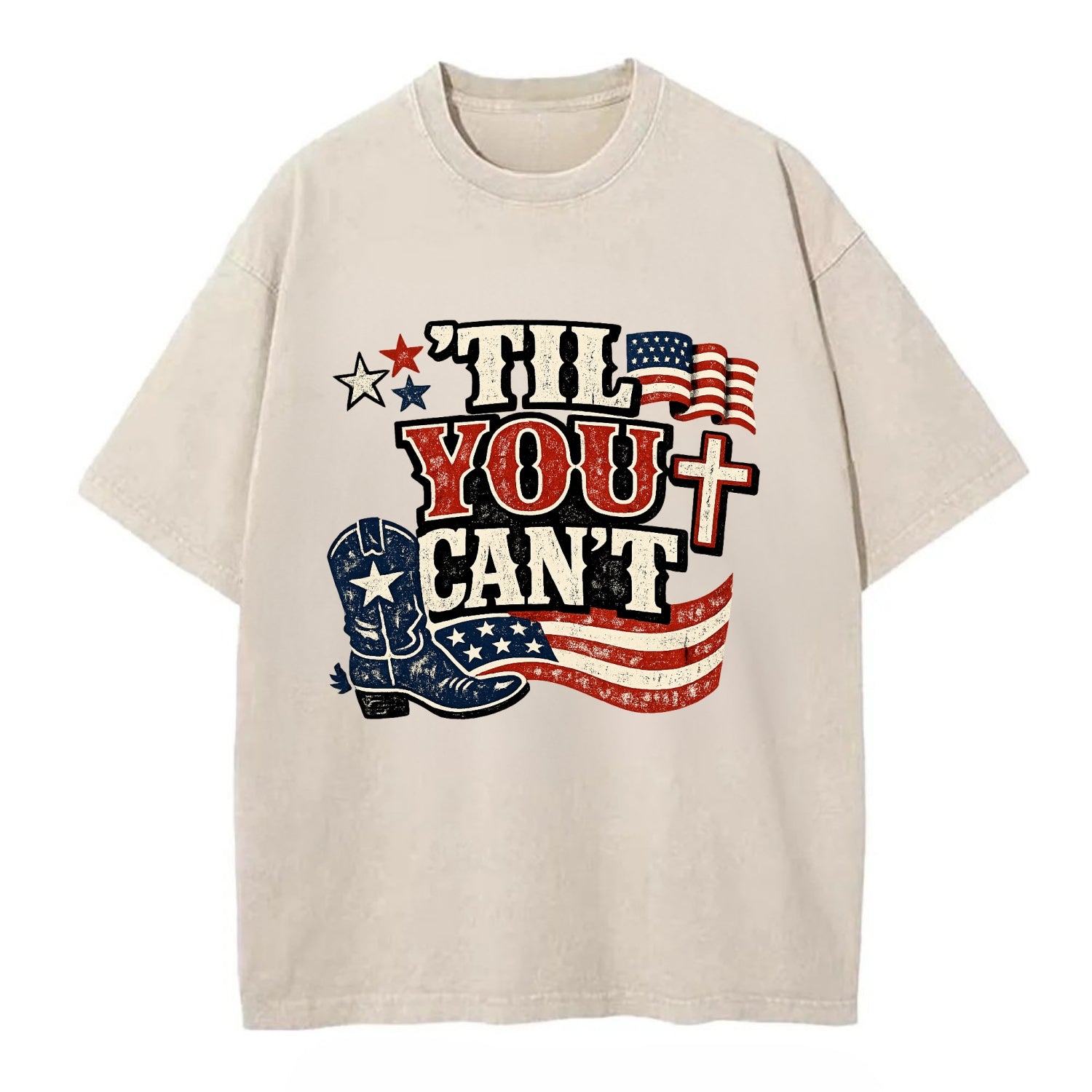 Til You Cant - Patriot Cross - Vintage T-shirt