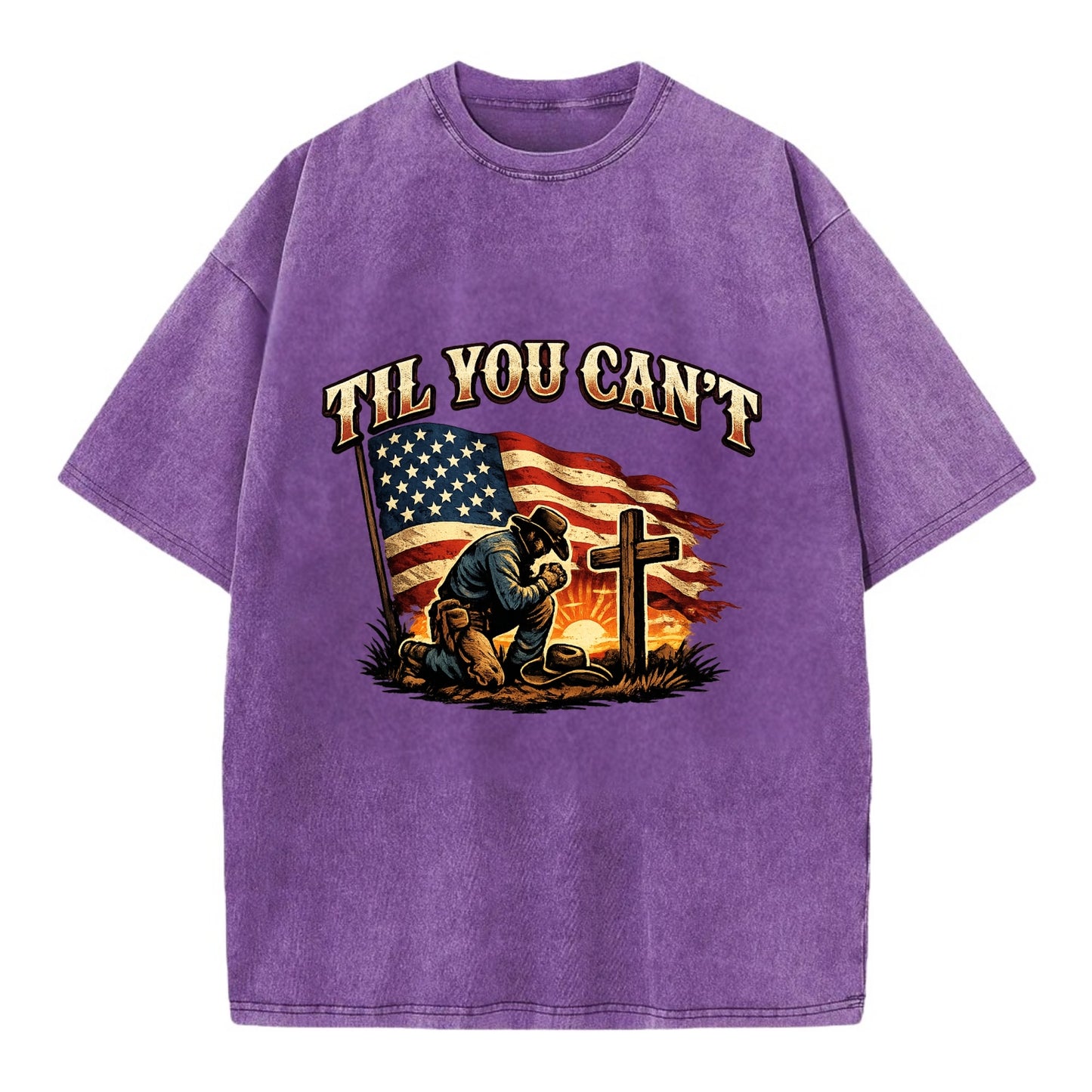 Til You Cant - Praying Cowboy - Vintage T-shirt