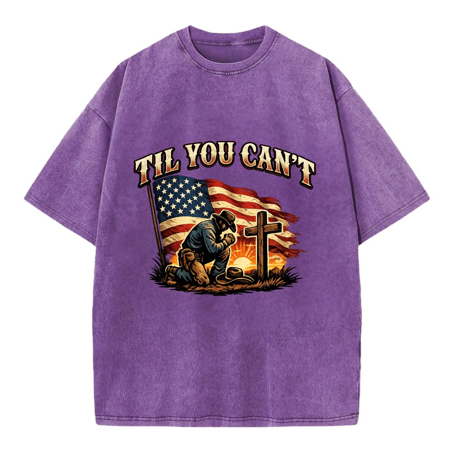 Til You Cant - Praying Cowboy - Vintage T-shirt