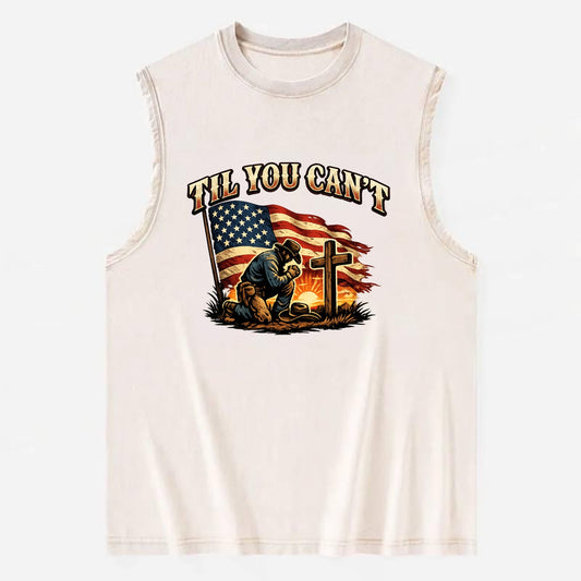 Til You Cant - Praying Cowboy - Vintage Washed Tank
