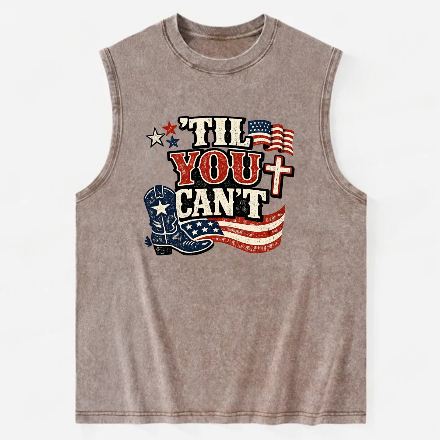 Til You Cant - Patriot Cross - Vintage Washed Tank