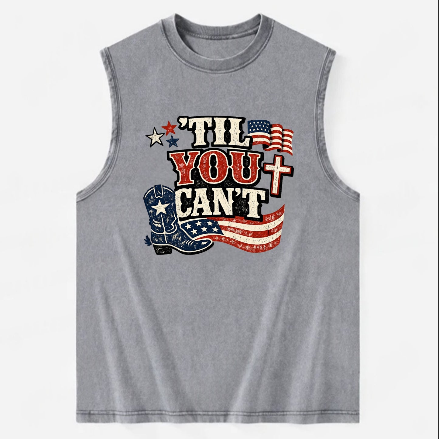 Til You Cant - Patriot Cross - Vintage Washed Tank