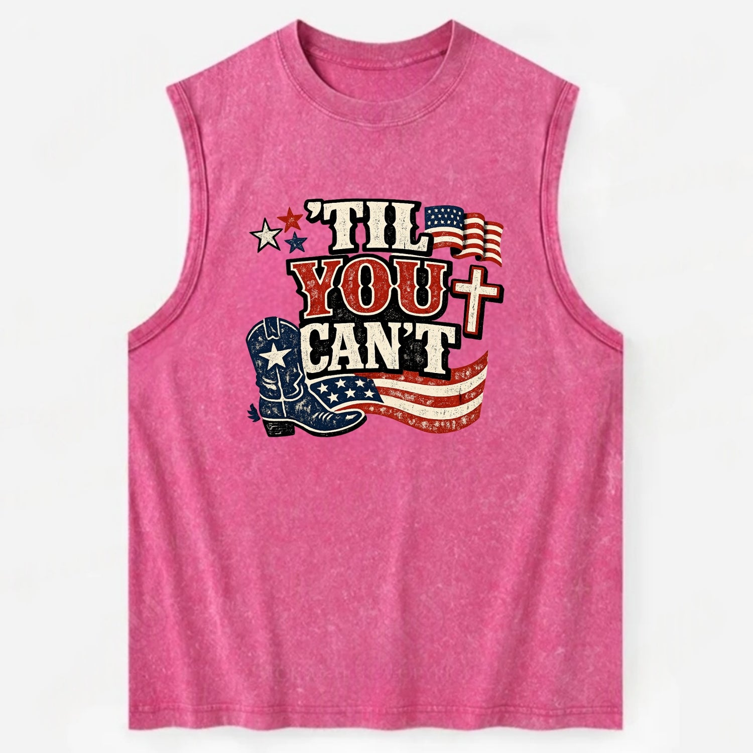 Til You Cant - Patriot Cross - Vintage Washed Tank