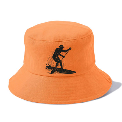 Stand-up paddleboarder on calm water - Bucket Hat - Terracotta Clay(Orange)