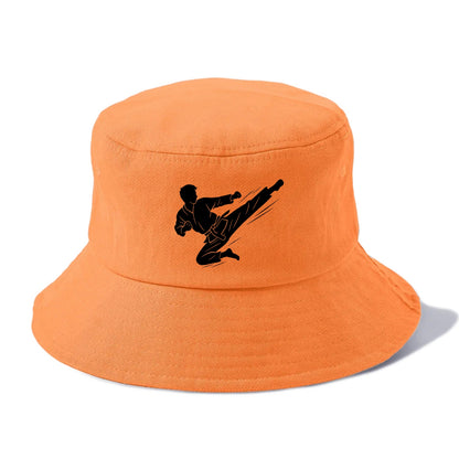 Korean taekwondo flying kick - Bucket Hat - Terracotta Clay(Orange)