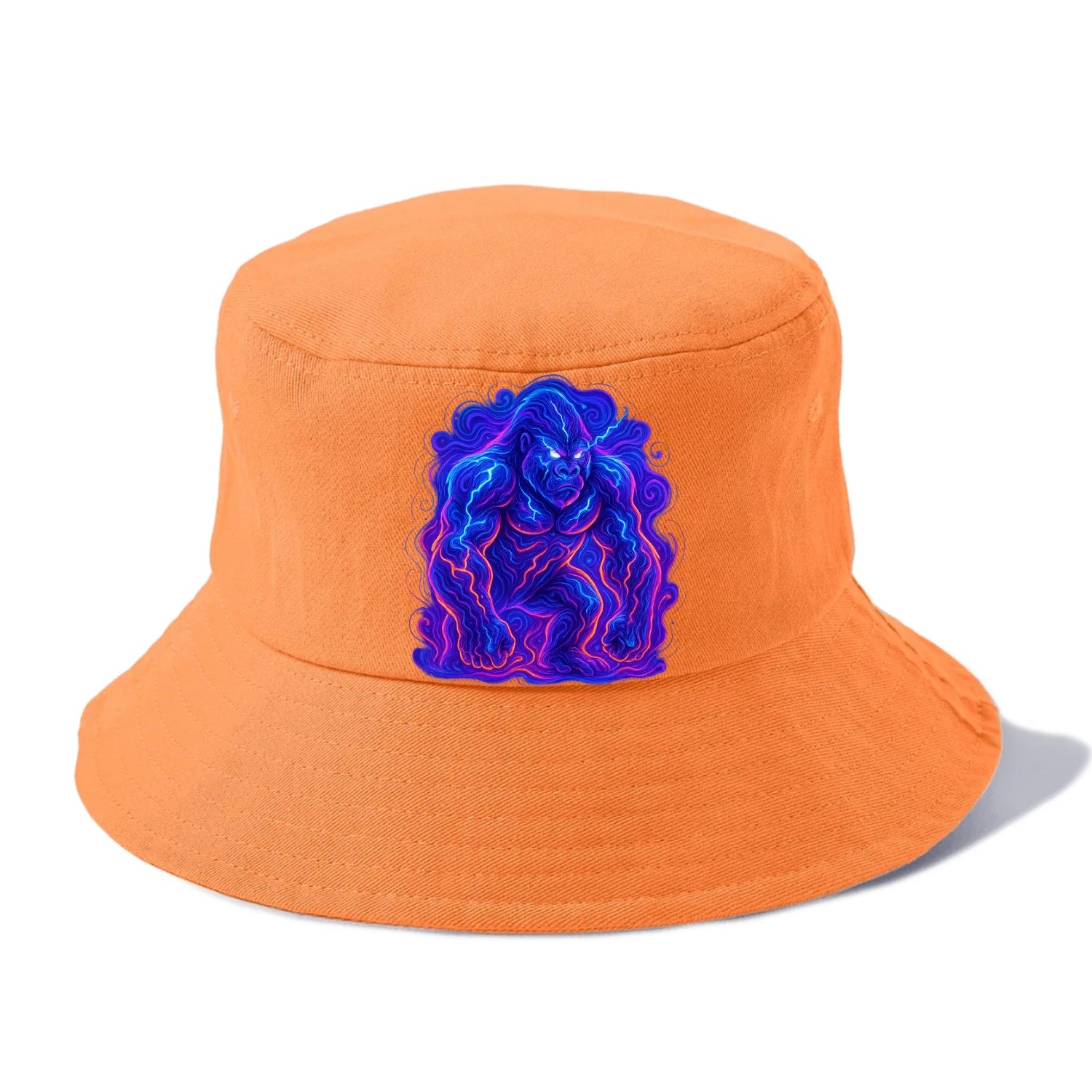 Mighty gorilla with electricity flowing through defined muscles, lightning bolt - Bucket Hat - Terracotta Clay(Orange)