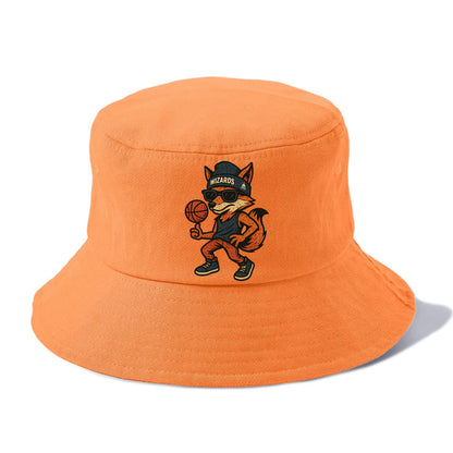 Washington Fox wearing Wizards beanie with capitol patch and wayfarer sunglasses - Bucket Hat - Terracotta Clay(Orange)