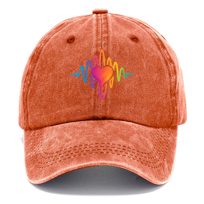 Love Frequency - Sound waves in rainbow Classic Cap - Terracotta Clay(Orange)