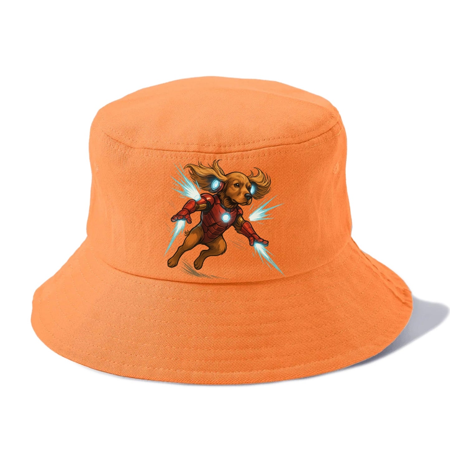 Cocker Spaniel Iron Man  - Bucket Hat - Terracotta Clay(Orange)