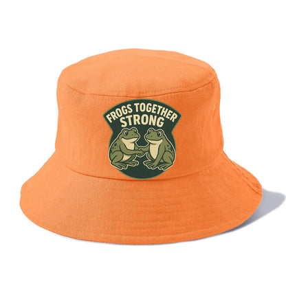 Frogs Together Strong 3 - Bucket Hat - Terracotta Clay(Orange)