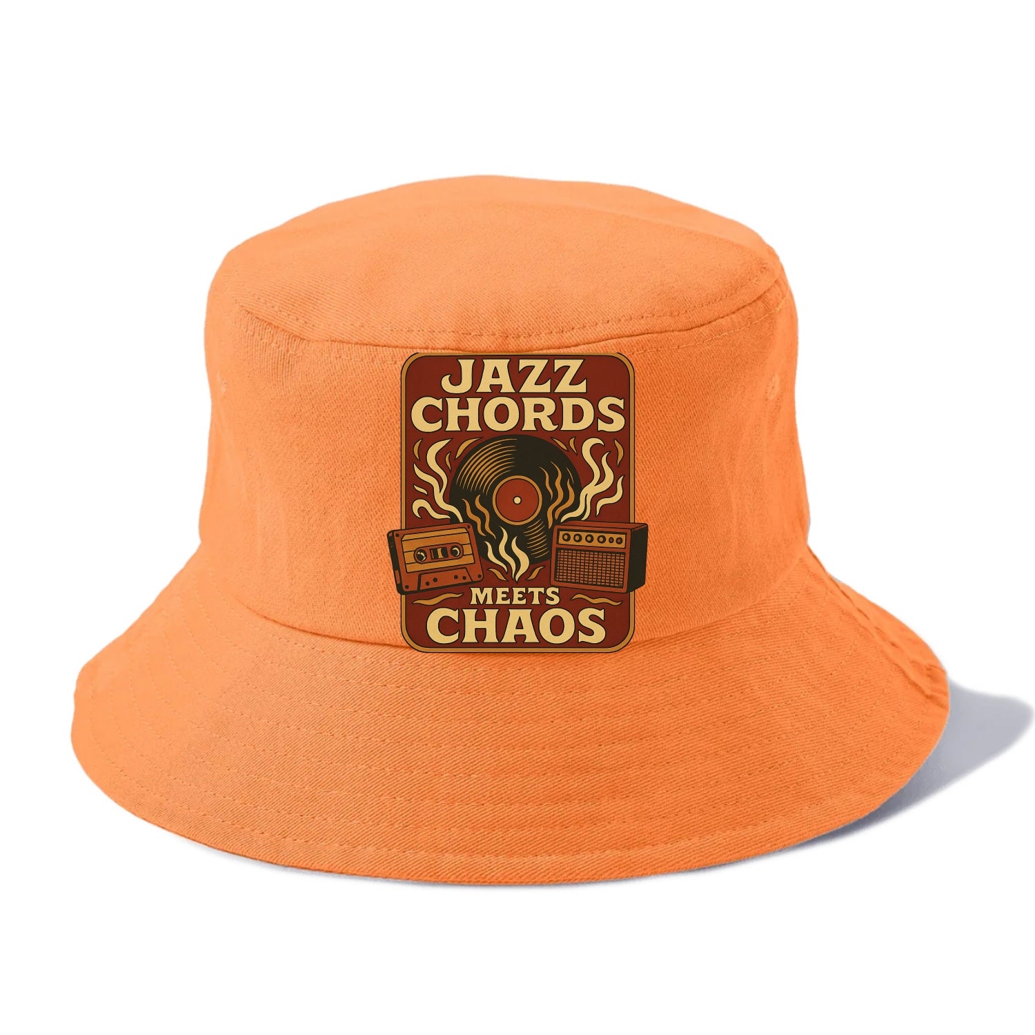 Jazz chords with hyperpop energy - "Jazz Meets Chaos" - unexpected fusion - Bucket Hat - Terracotta Clay(Orange)
