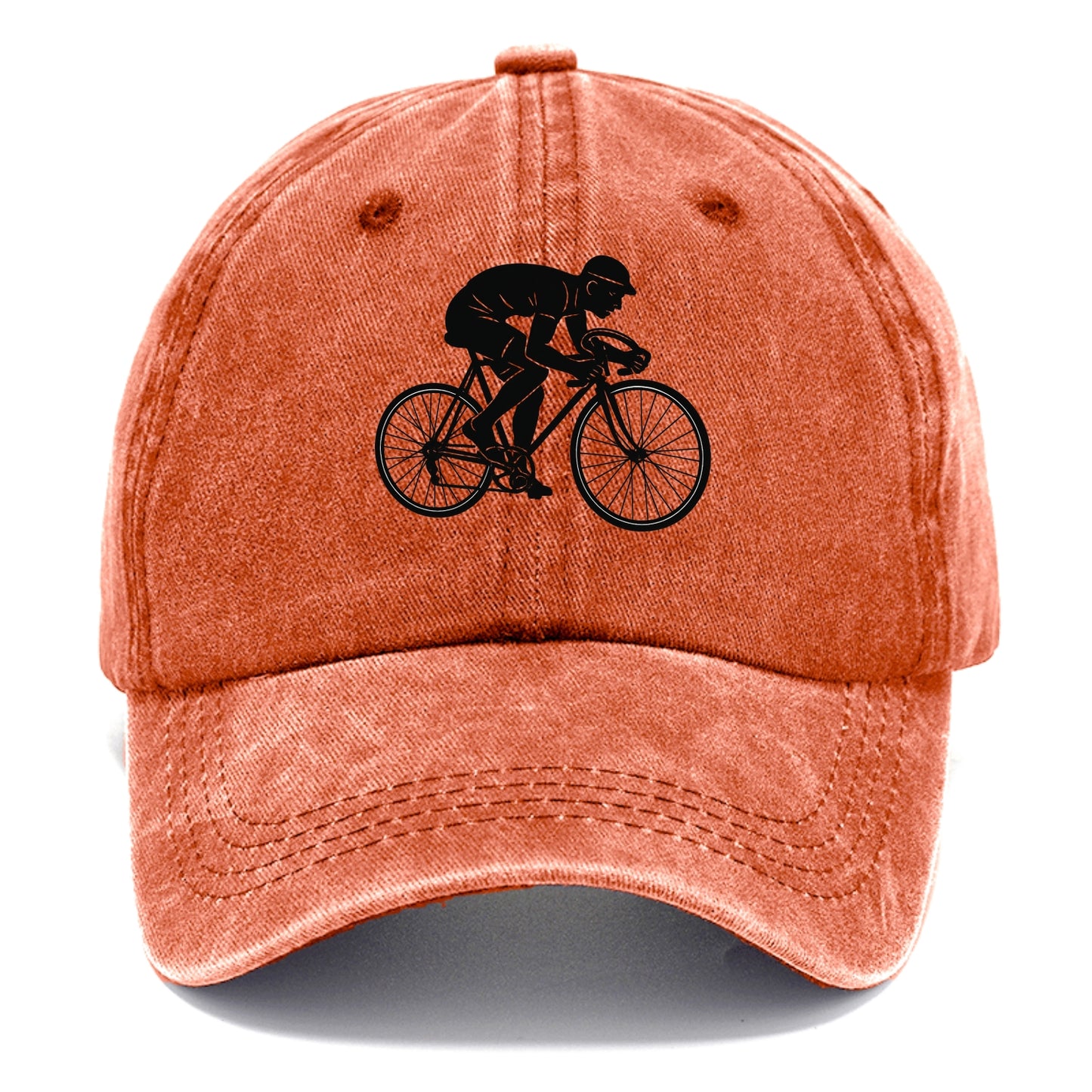 Cyclist sprinting in racing position - Classic Cap - Terracotta Clay(Orange)