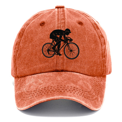 Cyclist sprinting in racing position - Classic Cap - Terracotta Clay(Orange)