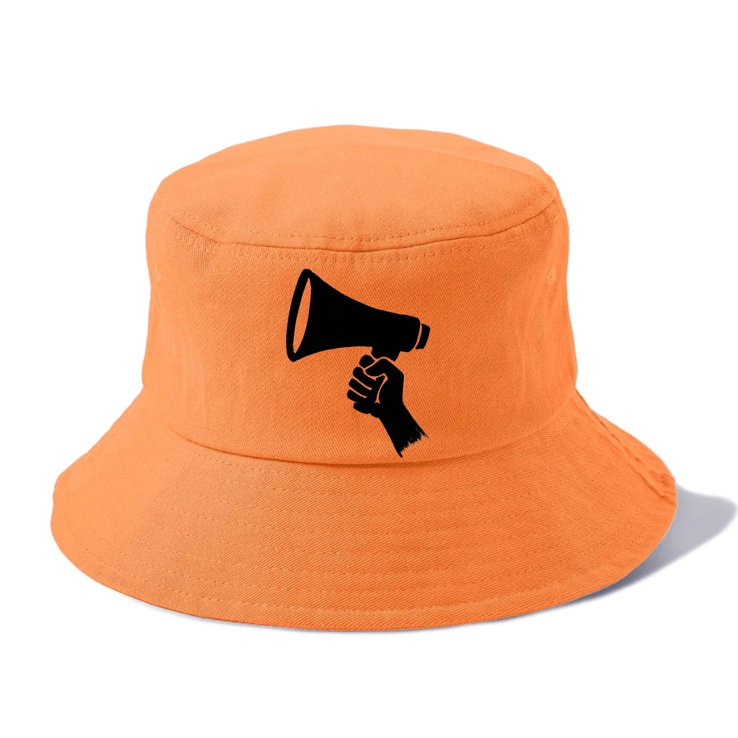 Megaphone silhouette - voice and protest ink brushwork - Bucket Hat - Terracotta Clay(Orange)
