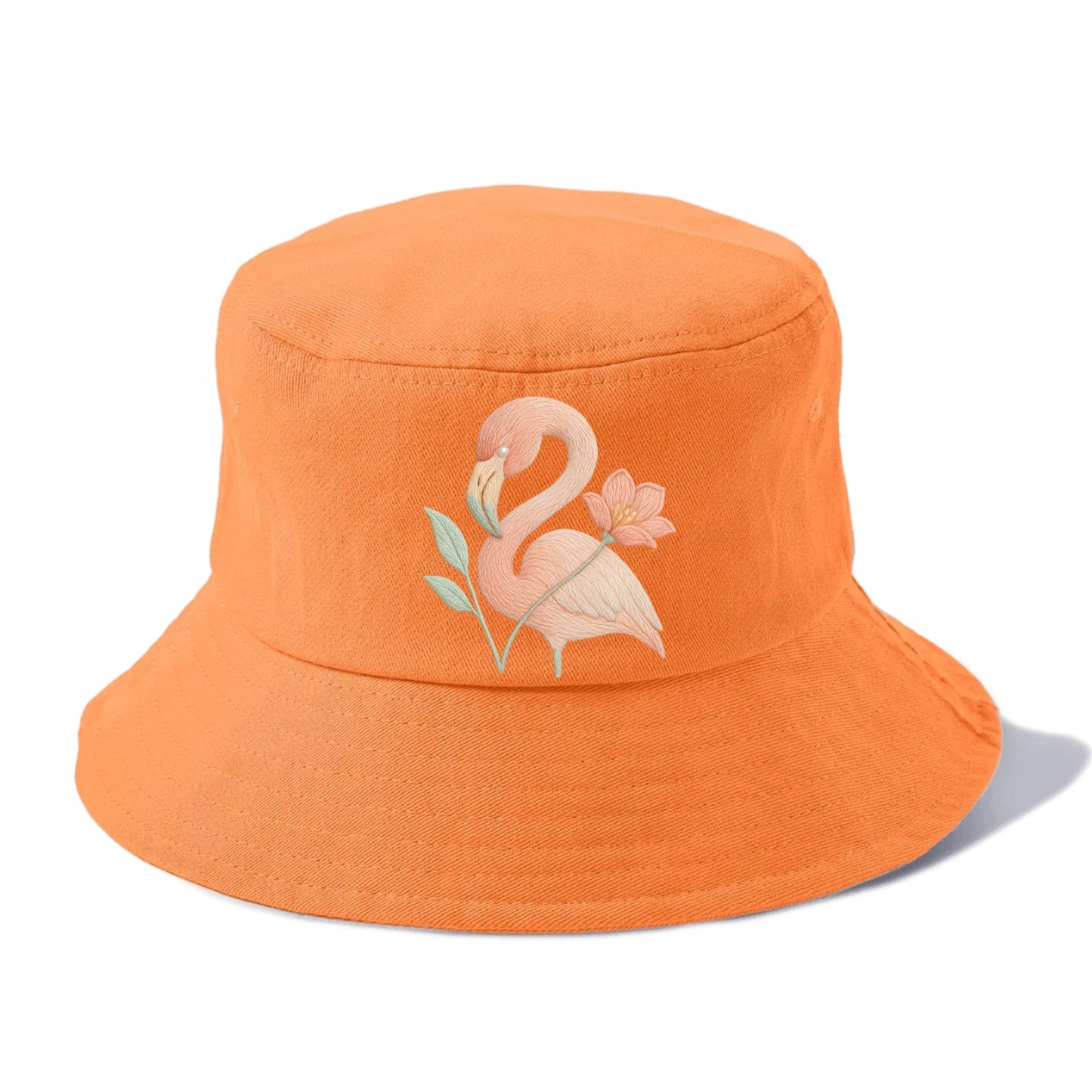 Peach Flamingo - Bucket Hat - Terracotta Clay(Orange)