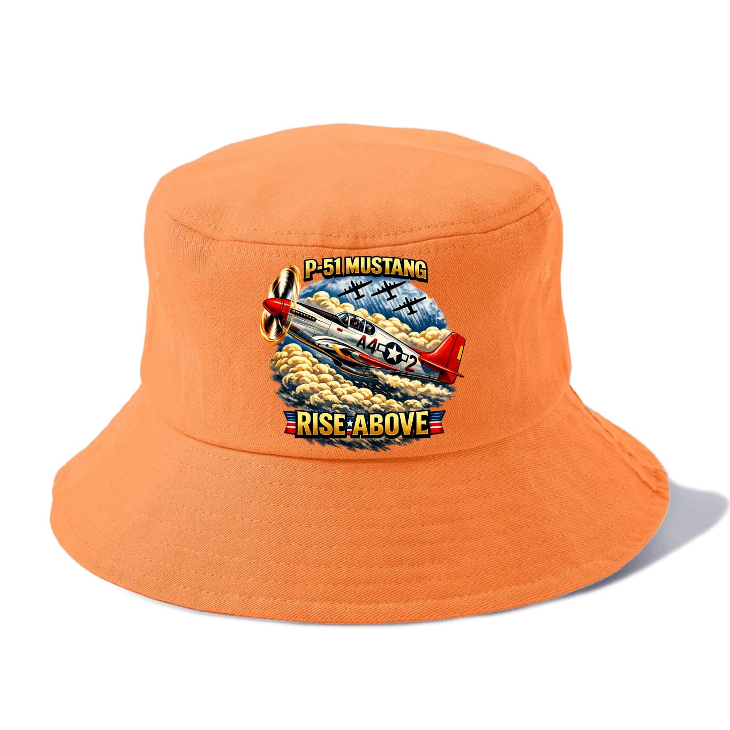 P 51 Mustang Rise Above - Bucket Hat - Terracotta Clay(Orange)