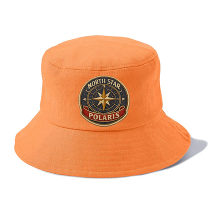 NORTH STAR POLARIS - guiding star in gold and white , navigation - Bucket Hat - Terracotta Clay(Orange)