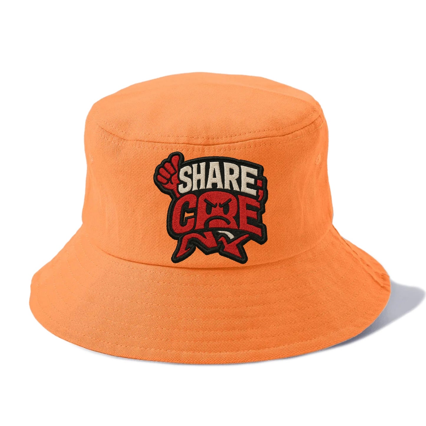 SHARE;CARE TOO MUCH Oversharer Green Hat - Bucket Hat - Terracotta Clay(Orange)