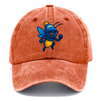 LA Lightning Bug wearing Chargers powder blue and gold beanie with pom pom and - Classic Cap - Terracotta Clay(Orange)