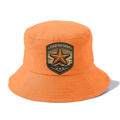 STARFISH SAND - sea star in orange and tan , beachcomber - Bucket Hat - Terracotta Clay(Orange)