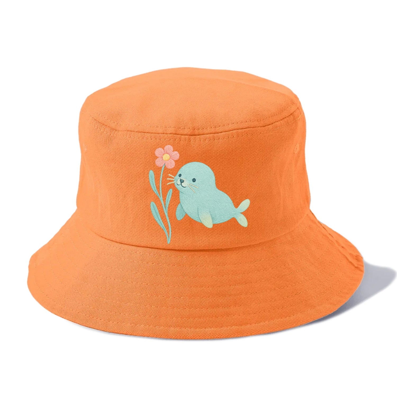 Mint Seal Pup - Bucket Hat - Terracotta Clay(Orange)