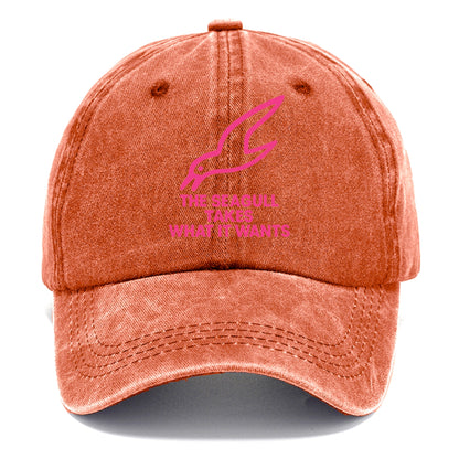 THE SEAGULL TAKES WHAT IT WANTS | Aggressive seagull diving down - Classic Cap - Terracotta Clay(Orange)