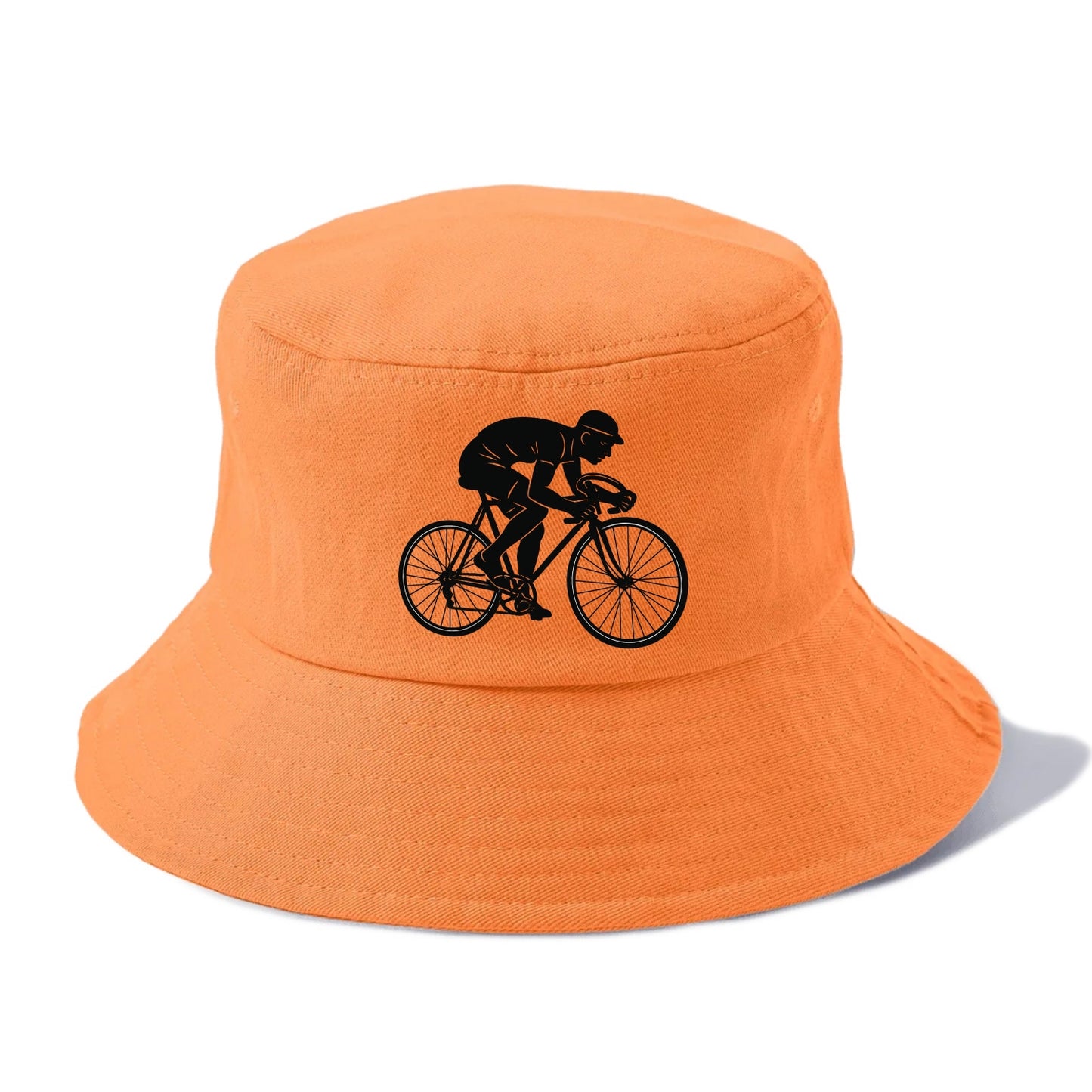Cyclist sprinting in racing position - Bucket Hat - Terracotta Clay(Orange)